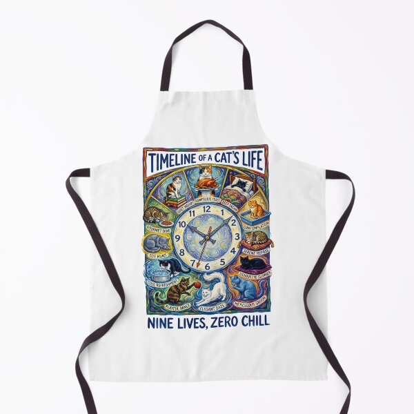 Item preview, Timeline of a Cats Life Clock  designed and sold by TeeARTHY.