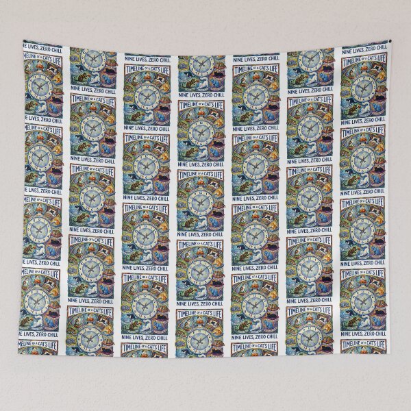 Item preview, Timeline of a Cats Life Clock  designed and sold by TeeARTHY.
