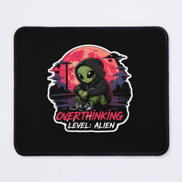 Item preview, Overthinking Level Alien | Cute Introvert Space Character designed and sold by TheZyro.