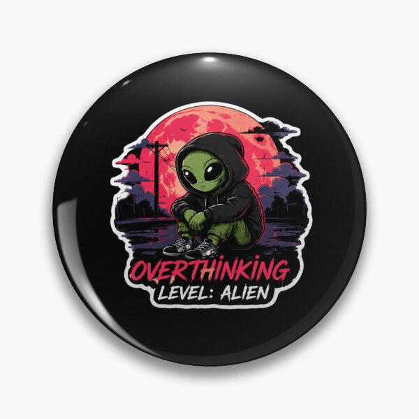 Item preview, Overthinking Level Alien | Cute Introvert Space Character designed and sold by TheZyro.