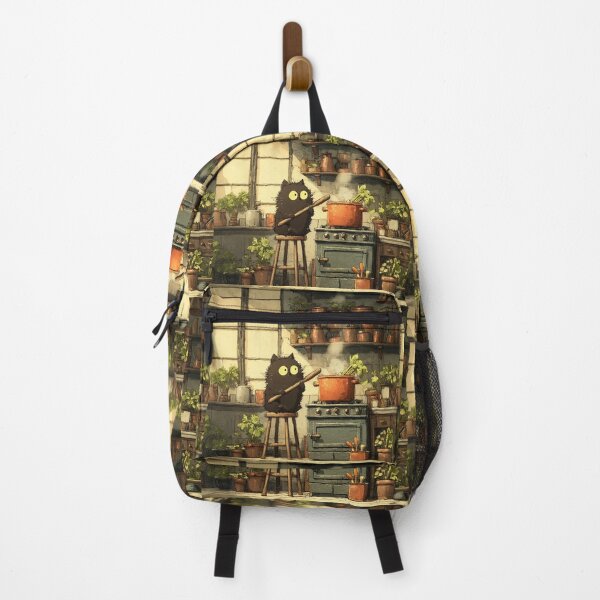 Item preview, Black Cat Cooking Soup on Stove designed and sold by Erika Kaisersot.