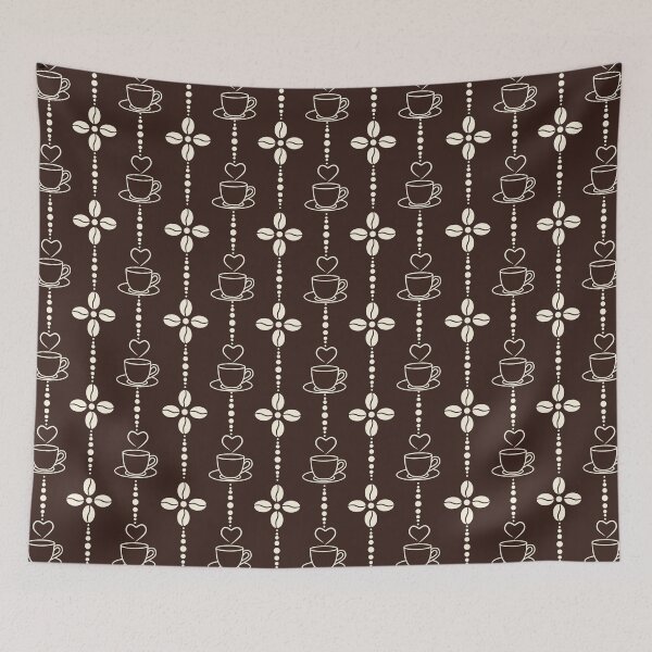 Item preview, Seamless Coffee Cups and Beans Pattern designed and sold by ratihms.art.