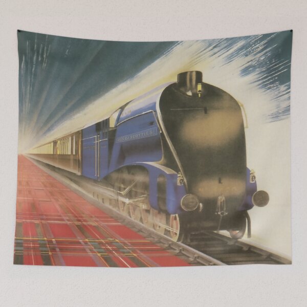 Item preview, Queen of Scots - CJ Railway Vintage Poster designed and sold by CJChronicles.