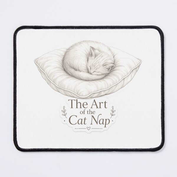 Item preview, The Art of the Cat Nap Cozy Minimal Cat Lover Design designed and sold by Safe Haven Pets.