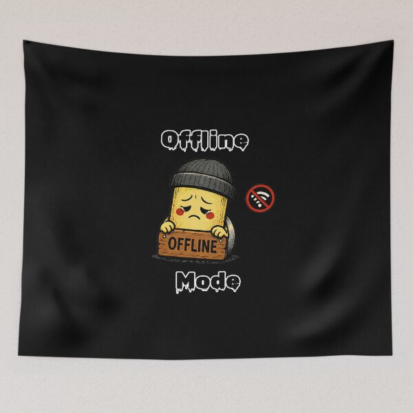 Item preview, Offline Mode Shirt – Social Battery Low Funny Introvert Aesthetic Tee designed and sold by DesignTeamHub.