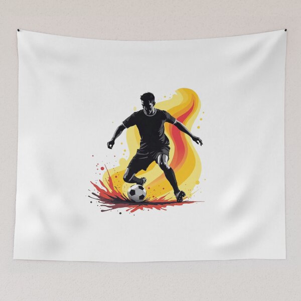 Item preview, Dynamic Soccer Player With Fiery Splash designed and sold by PMTaurus.