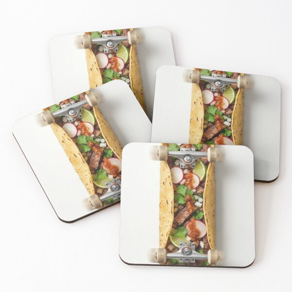Item preview, “Taco Deck & the Breakfast Paladin’s Regrettable Kickflip” designed and sold by Print Fiction.