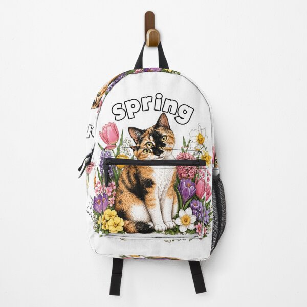 Item preview, Spring Calico Cat Among Blooming Flowers designed and sold by PierniksWorld.
