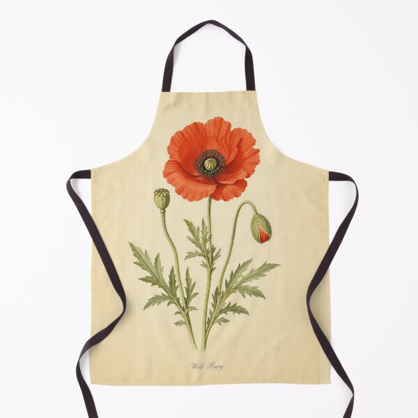Item preview, Antique Wild Poppy Vintage Botanical Illustration designed and sold by NuvoraNest.