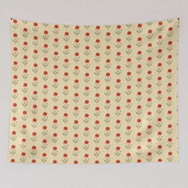 Item preview, Antique Wild Poppy Vintage Botanical Illustration designed and sold by NuvoraNest.
