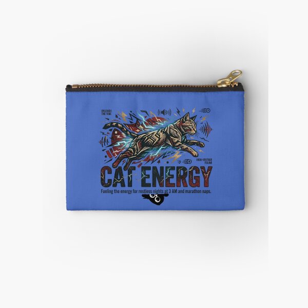 Item preview, CAT ENERGY | HIGH VOLTAGE FELINE | FUNNY CAT T-SHIRT designed and sold by LowBatteryStudio ⭐.