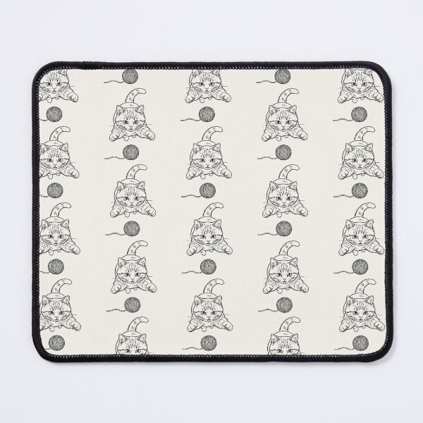 Item preview, Cat Pouncing on Yarn Ball - Black Line Art designed and sold by sxtfejvseyn.