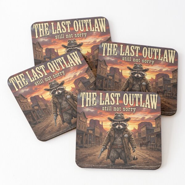Item preview, The Last Outlaw Raccoon | Funny Western Sheriff Vintage T-Shirt designed and sold by DmaarGroup.
