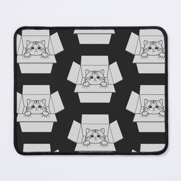 Item preview, Cat Stuck in Cardboard Box - White Silhouette designed and sold by sxtfejvseyn.