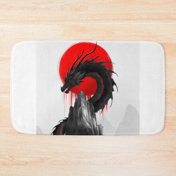 Item preview, Crimson Sun Dragon – Dark Fantasy Minimalist Art designed and sold by Ola-urb.