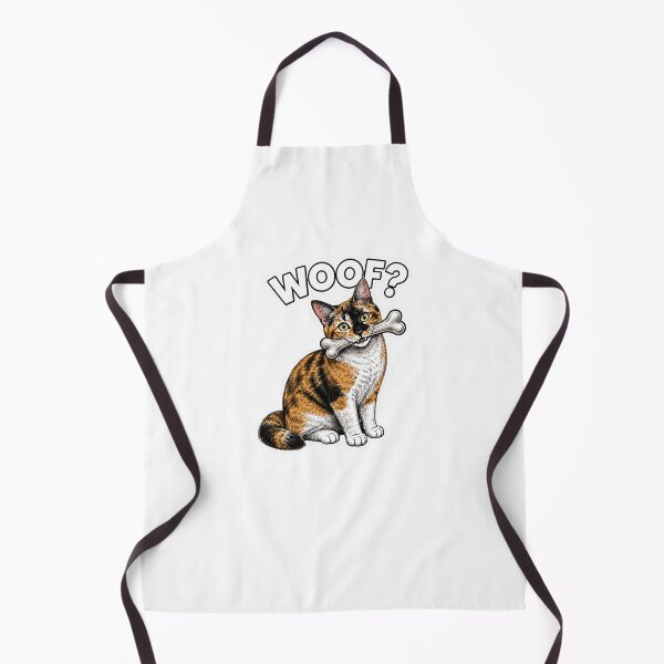 Item preview, Woof? Funny Calico Cat With Dog Bone designed and sold by PierniksWorld.