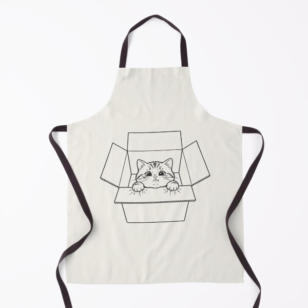 Item preview, Cat Stuck in Cardboard Box - Black Line Art designed and sold by sxtfejvseyn.