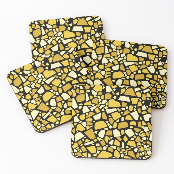 Item preview, Gold Terrazzo Pattern | Black Gold Luxe Seamless Mosaic Surface designed and sold by Dino-Lune.