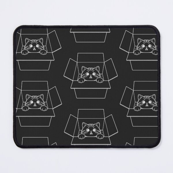 Item preview, Cat in Cardboard Box - White Line Art designed and sold by sxtfejvseyn.