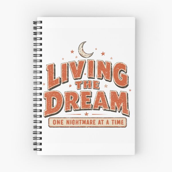 Item preview, Living The Dream One Nightmare At A Time Vintage Retro Typography designed and sold by Region.