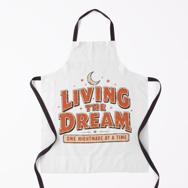 Item preview, Living The Dream One Nightmare At A Time Vintage Retro Typography designed and sold by Region.