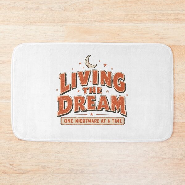 Item preview, Living The Dream One Nightmare At A Time Vintage Retro Typography designed and sold by Region.
