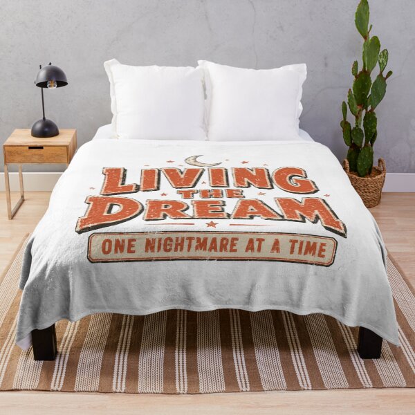 Item preview, Living The Dream One Nightmare At A Time Vintage Retro Typography designed and sold by Region.