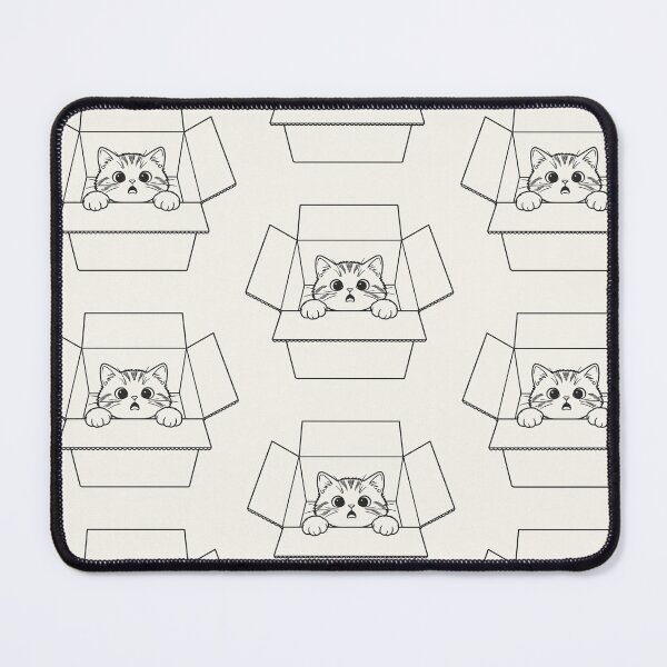 Item preview, Cat in Cardboard Box - Black Line Art designed and sold by sxtfejvseyn.