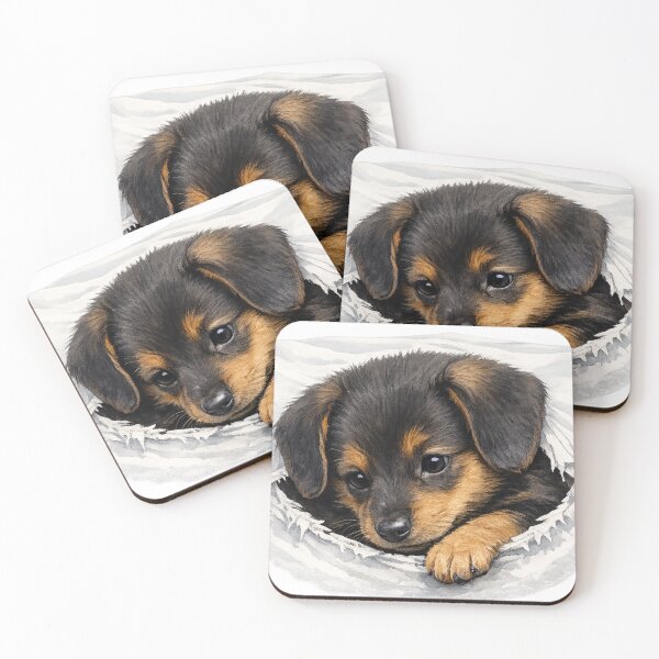 Item preview, Adorable German Shepherd Puppy Watercolor Art designed and sold by SimpliVibe.