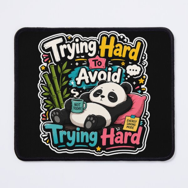 Item preview, Trying Hard To Avoid Responsibilities Panda Sticker  designed and sold by PixoNest.