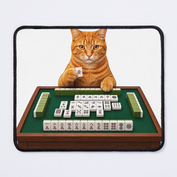 Item preview, Mahjong King: Ginger Cat's Winning Hand designed and sold by catontheroof.