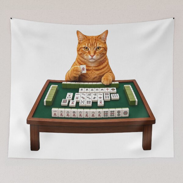 Item preview, Mahjong King: Ginger Cat's Winning Hand designed and sold by catontheroof.