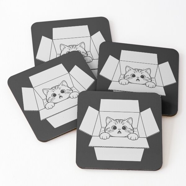 Item preview, Cat in Cardboard Box - White Silhouette designed and sold by sxtfejvseyn.