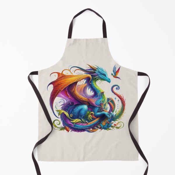 Item preview, Rainbow fantasy dragon designed and sold by NerdiPop.