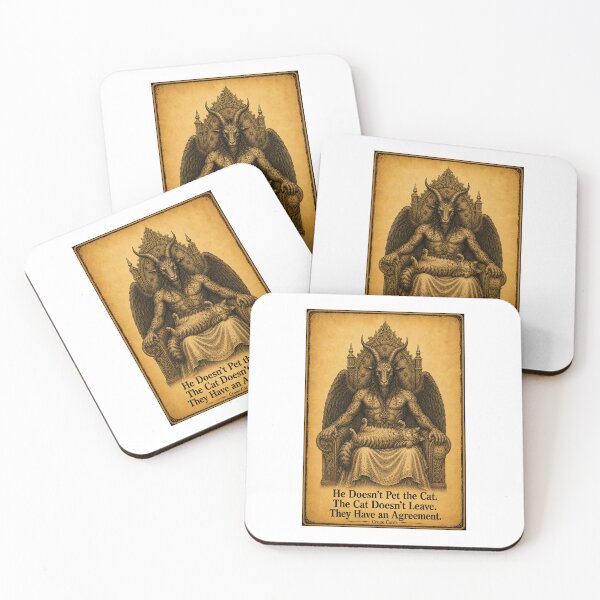Item preview, Crone Cards — He Doesn't Pet the Cat. The Cat Doesn't Leave. They Have an Agreement. designed and sold by Kay Mhor Studio.