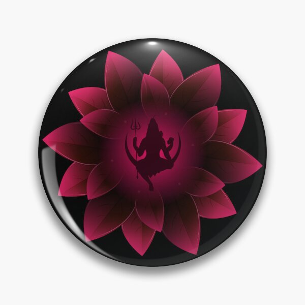 Item preview, Shiva in Lotus Mandala - Pink Sacred Flower Meditation Silhouette Art designed and sold by PrimalBeastLab.