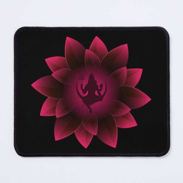 Item preview, Shiva in Lotus Mandala - Pink Sacred Flower Meditation Silhouette Art designed and sold by PrimalBeastLab.