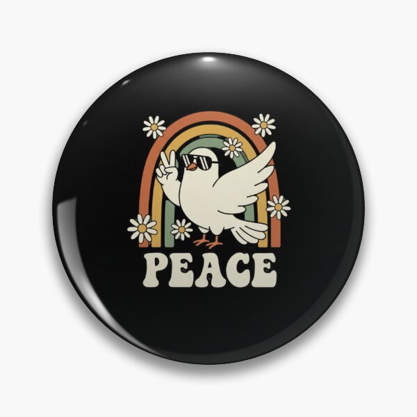 Item preview, Peace Dove Hippie Flower Retro Vintage Cute Bird Graphic designed and sold by FreeArt2.