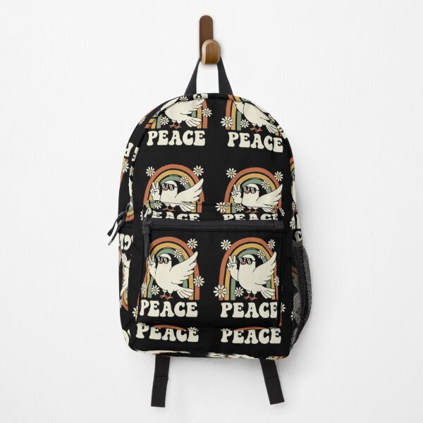 Item preview, Peace Dove Hippie Flower Retro Vintage Cute Bird Graphic designed and sold by FreeArt2.