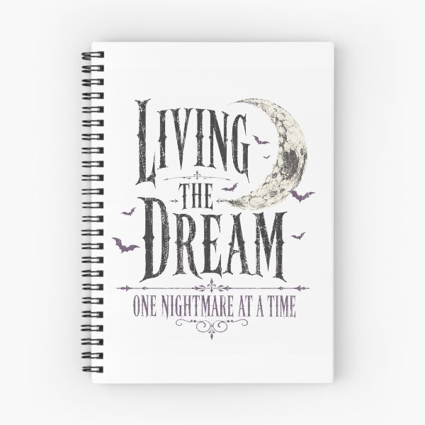 Item preview, Living The Dream One Nightmare At A Time Gothic Moon Typography designed and sold by Region.