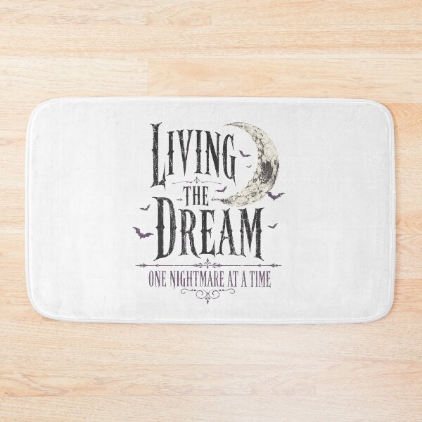 Item preview, Living The Dream One Nightmare At A Time Gothic Moon Typography designed and sold by Region.