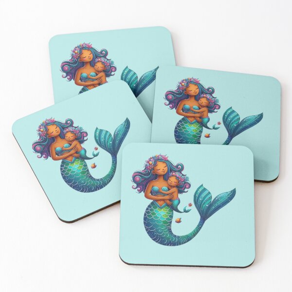 Item preview, Mermaid and Mermaid Baby  designed and sold by NerdiPop.