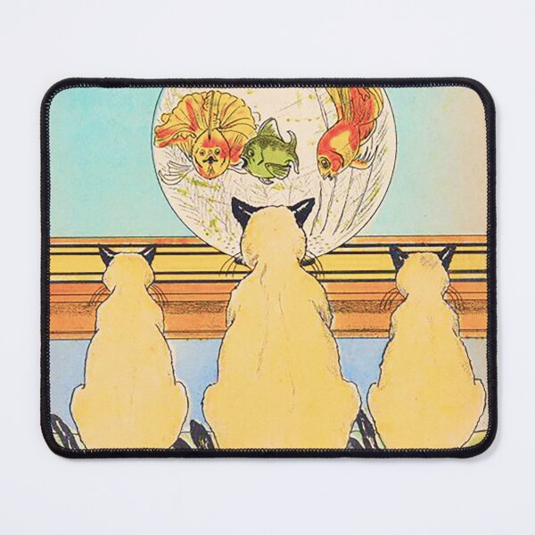 Item preview, Vintage Illustration of Cats Watching Fish designed and sold by LiszaB.