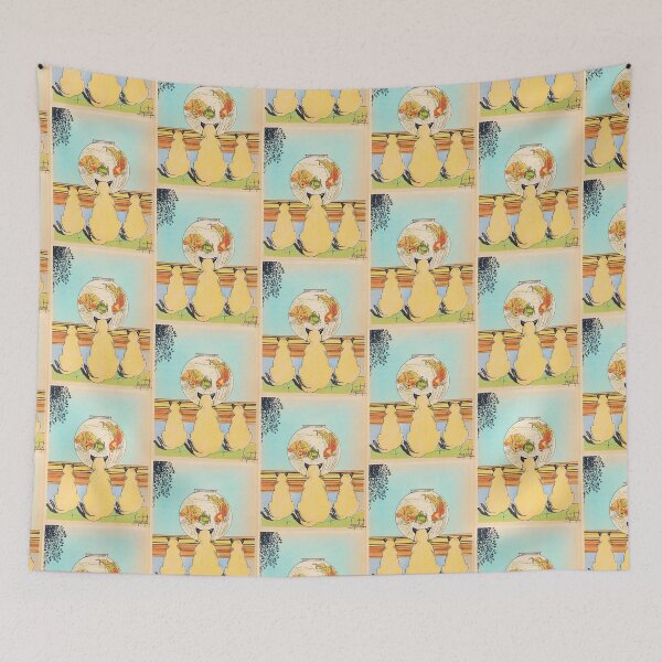 Item preview, Vintage Illustration of Cats Watching Fish designed and sold by LiszaB.