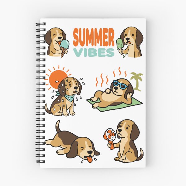 Item preview, Sweaty Beagle in Summer Season - Sticker Pack - Tee designed and sold by RedStreamStudio.