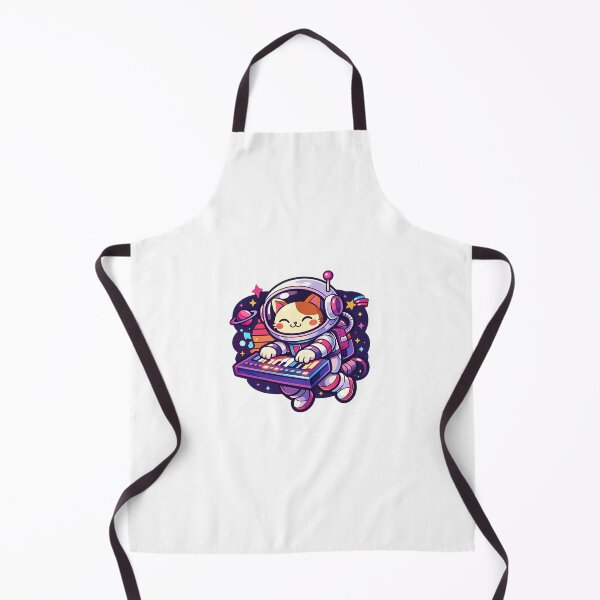 Item preview, Cool Synthwave Astronaut Cat Playing Synthesizer Sticker designed and sold by MIROUZ2000.
