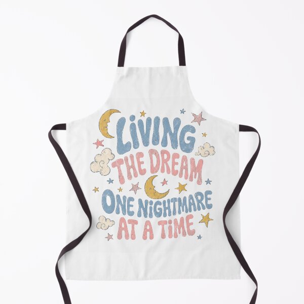 Item preview, Living The Dream One Nightmare At A Time Celestial Retro Typography designed and sold by Region.