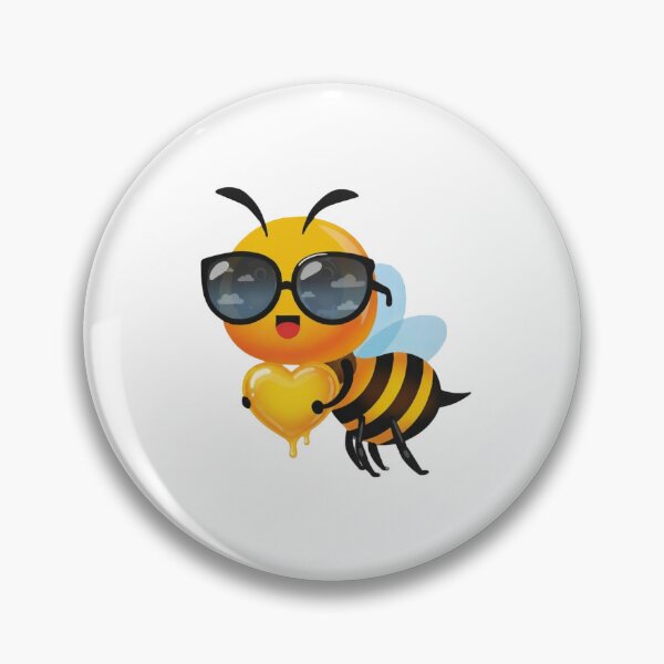 Item preview, Bee Honey Stickers - Cool Bee with Honey Heart Pop Art designed and sold by Terannart.
