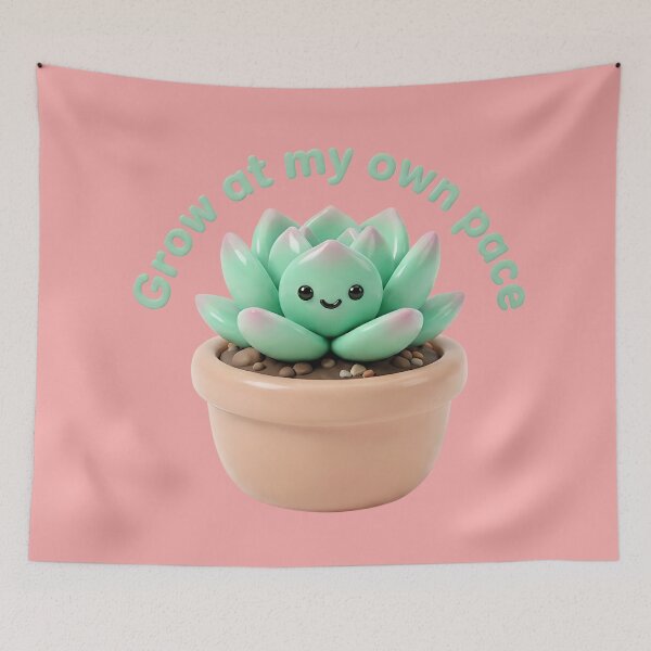 Item preview, Cute 3D Succulent - Grow At My Own Pace  designed and sold by Utopian-Magic.