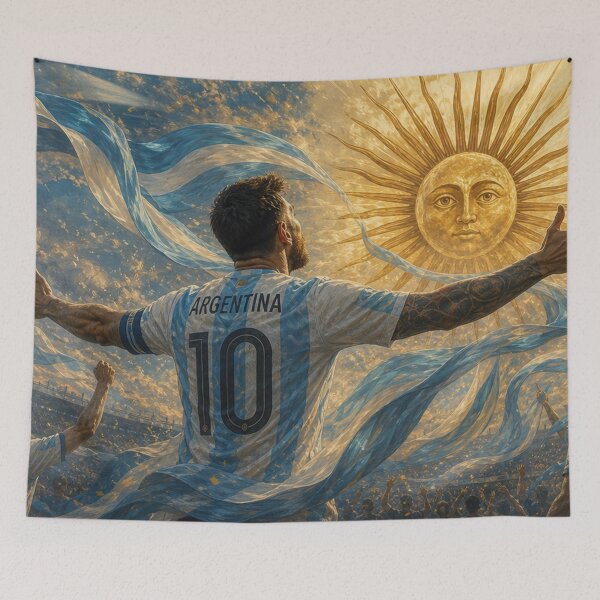 Artikelvorschau, Kunstdruck zum argentinischen Fußballturnier 2026 entworfen und verkauft von BrickByDream.